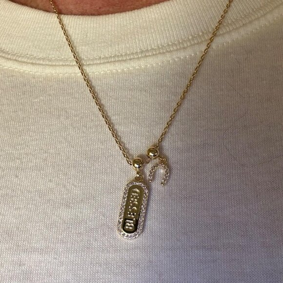 Neiman Marcus 14K Gold Plated Blessed Charm Necklace - Picture 4 of 5